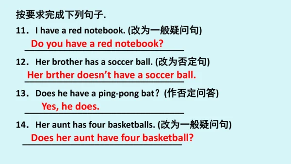 Unit 5 Grammar Focus课件 （人教新目标七年级上册Unit 5 Do you ha