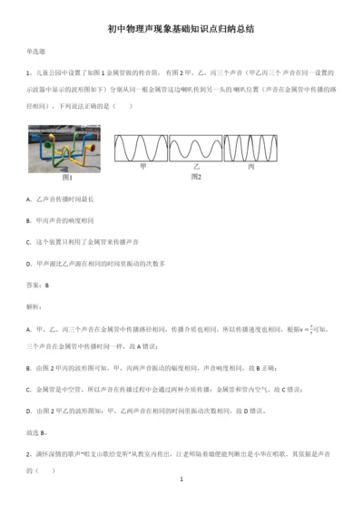 初中物理声现象基础知识点归纳总结.docx