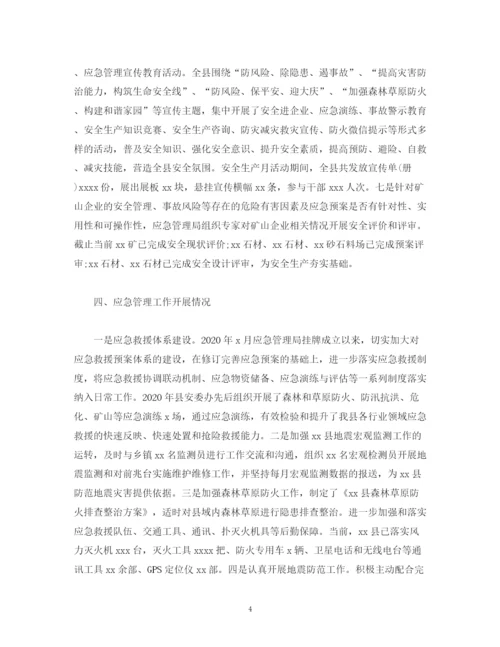 精编之经典范文年工作总结及年工作计划县应急管理局).docx