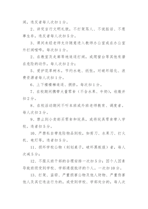 小学六年级学生班级量化考核细则.docx