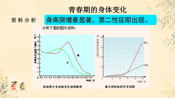 初中生物学人教版（新课程标准）七年级下册4.1.3 青春期课件(共19张PPT)