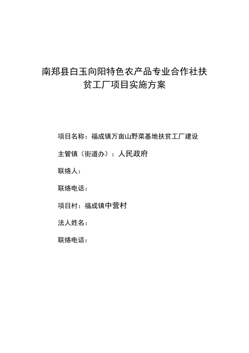 扶贫工厂实施专项方案.docx