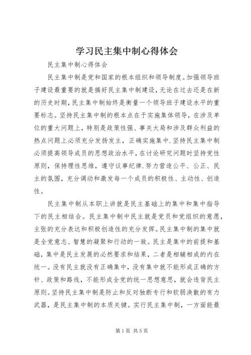 学习民主集中制心得体会.docx