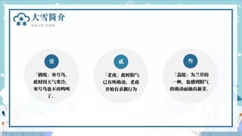 二十节气大雪节气介绍宣传通用PPT