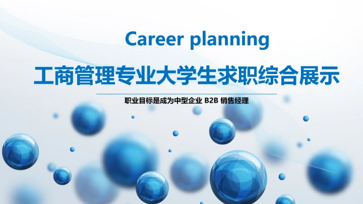 工商管理专业大学生求职个人能力综合展示职业生涯规划