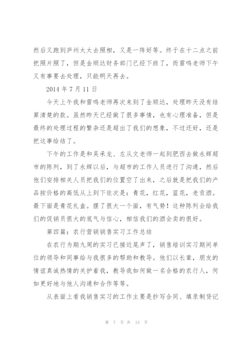 销售实习工作总结(多篇).docx