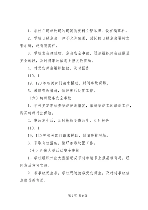 金狮中学突发事件应急处理预案.docx