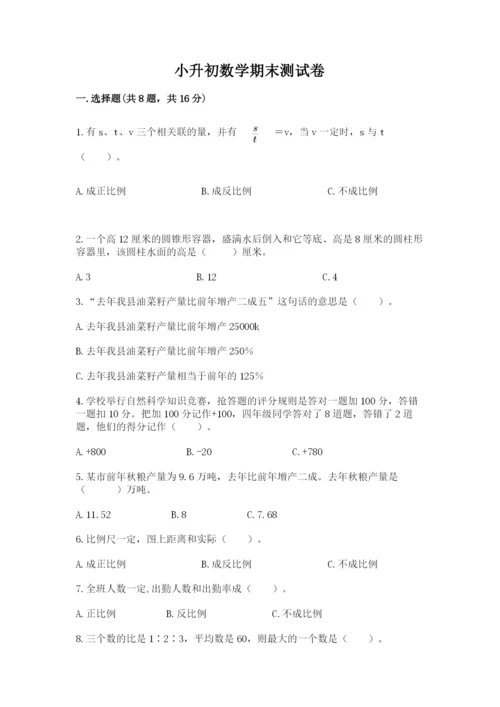 小升初数学期末测试卷含完整答案【名校卷】.docx