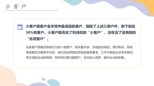 彩色卡通风客户分级管理培训PPT课件