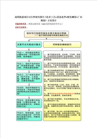 商用机器项目可行性研究报告技术工艺 设备选型 财务概算 厂区规划方案设计