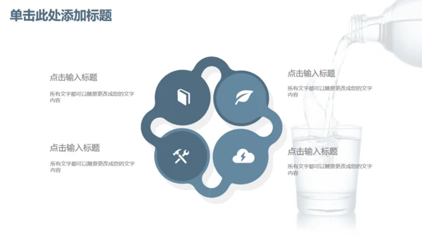 商务简约健康饮用水通用PPT模板