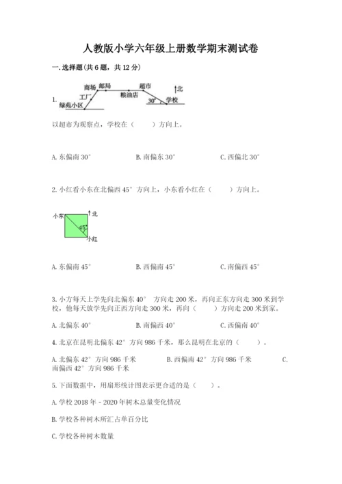 人教版小学六年级上册数学期末测试卷【研优卷】.docx