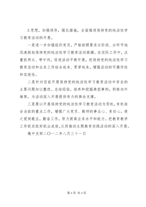 槐树湾中心小学保持党的纯洁性分析检查阶段分析检查报告[模版] (4).docx