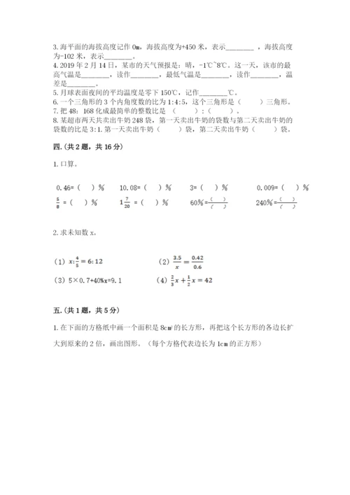 河南省平顶山市六年级下册数学期末考试试卷及答案一套.docx