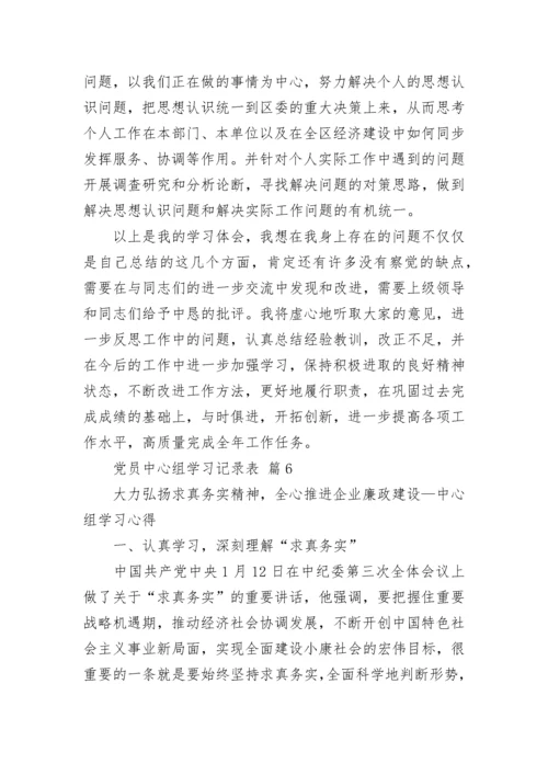 党员中心组学习记录表.docx