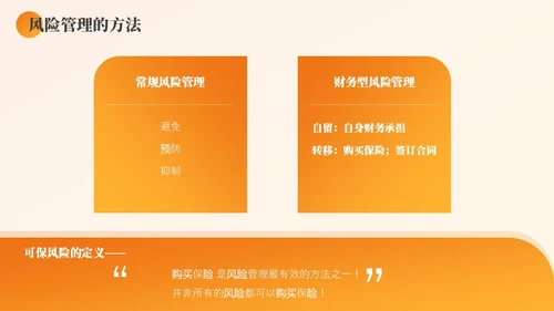 黄色渐变商务实拍风保险基础知识PPT模版