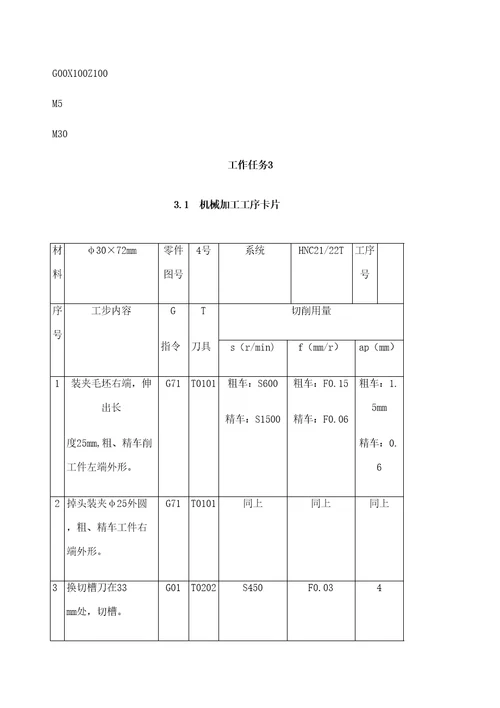 华中数控车床实训图纸及参考程序精编WORD版