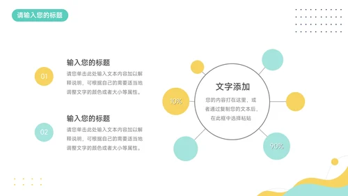 黄蓝清新大气简洁论文答辩PPT模板