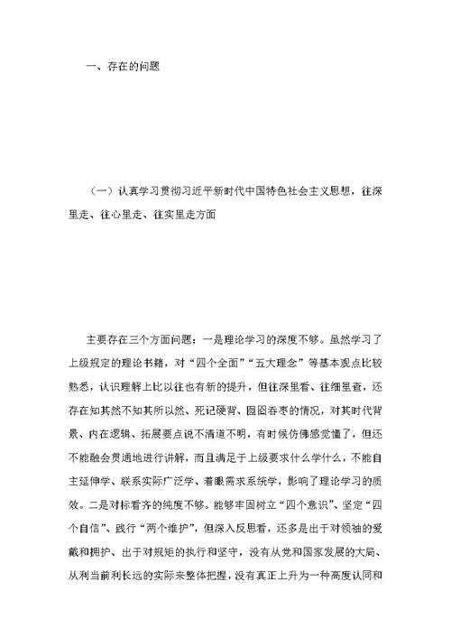 某政府镇长2019年度巡察整改专题民主生活会对照检查材料和2019年度民主生活会个人对照检查材料合集