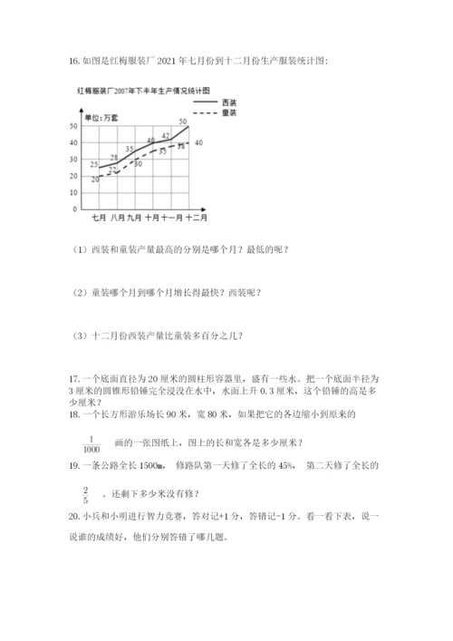 六年级小升初数学解决问题50道附答案（综合卷）.docx