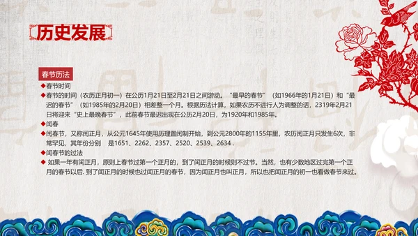 典雅中国风春节习俗传统文化PPT课件