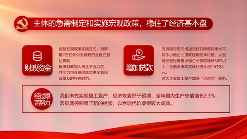 红色大气党建党支部年终工作总结PPT