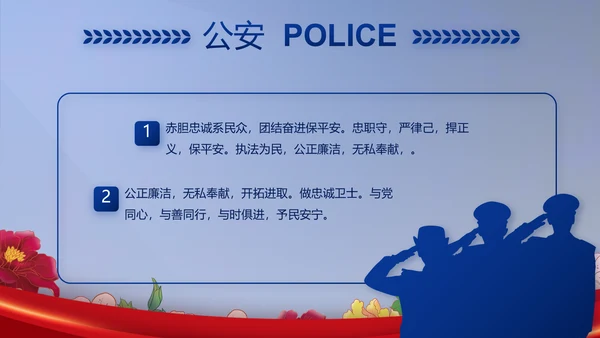 公安民警风采展示年终工作总结PPT