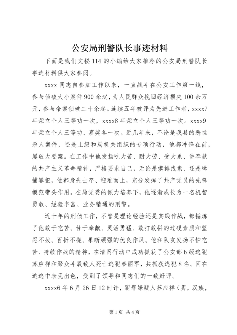 公安局刑警队长事迹材料.docx