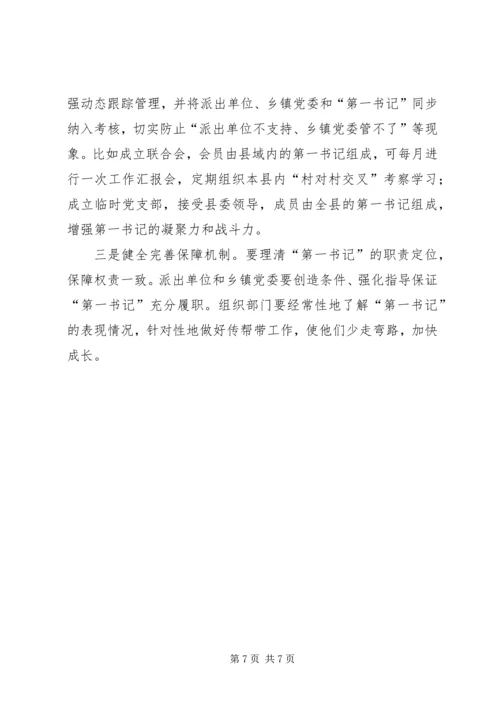 村党组织第一书记汇报材料.docx