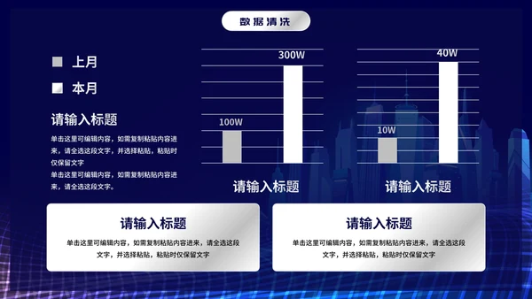 未来科技风通用数据分析PPT模板