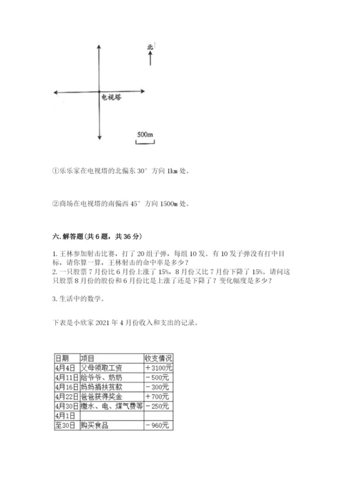 芷江侗族自治县六年级下册数学期末测试卷精选答案.docx