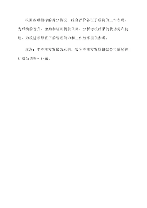 公交公司领导班子考核方案