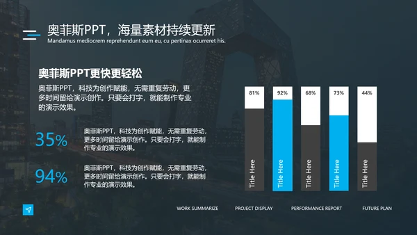 深蓝商务风地产咨询报告PPT模板