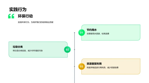 环保的实践与意义PPT模板