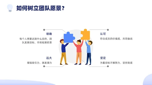 蓝色紫色边框插画员工培训团队建设PPT课件