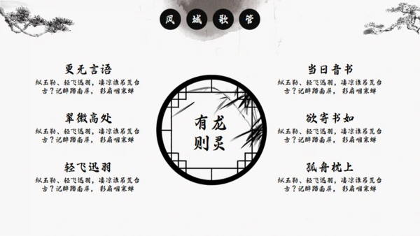 中国风传统诗词介绍通用PPT模板