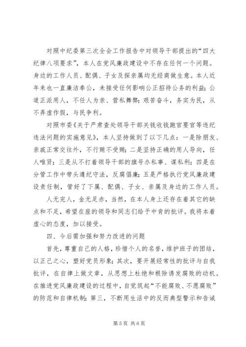 县委副书记在民主生活会上的发言.docx