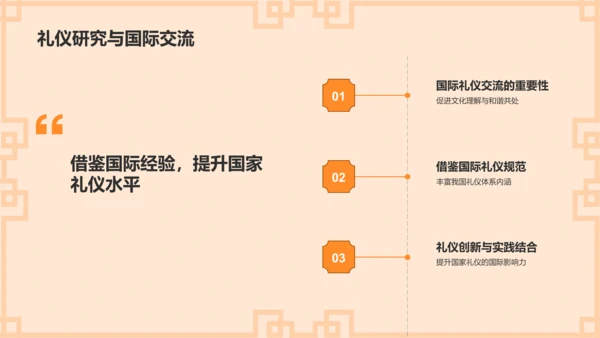 橙色水墨风文化礼仪PPT模板