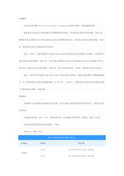 2023年注册会计师考试须知.docx