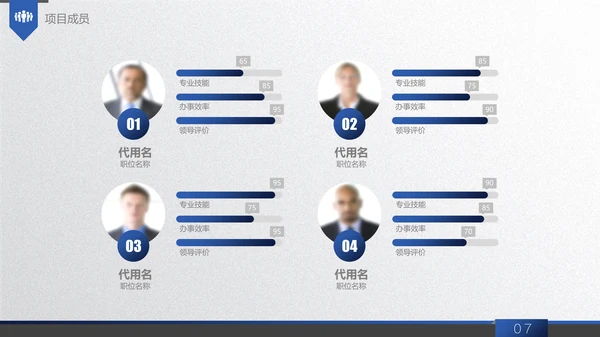 商务蓝创业商业融资计划书通用PPT模板