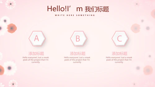 粉色精美好看的小花关爱女性生理健康动态PPT