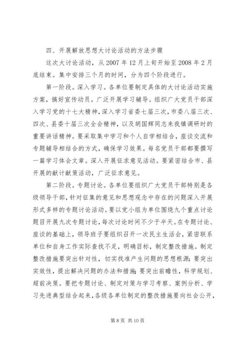 全镇党员干部中深入开展解放思想大讨论活动的意见.docx