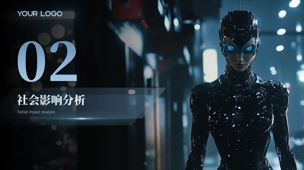 黑色科技人工智能研究报告PPT模版