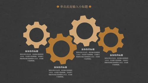 金色复古工作总结PPT模板