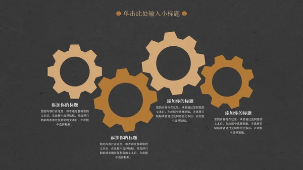 金色复古工作总结PPT模板