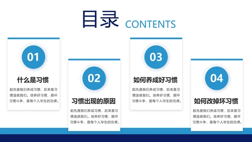 习惯的力量分享会培养好习惯PPT模板