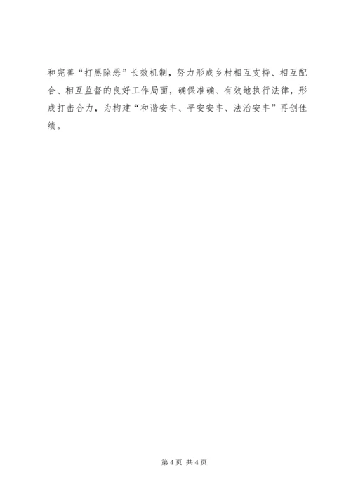 安丰乡扫黑除恶专项斗争工作情况汇报.docx