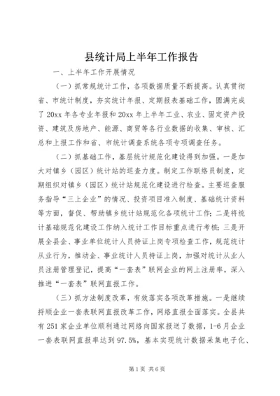 县统计局上半年工作报告 (4).docx