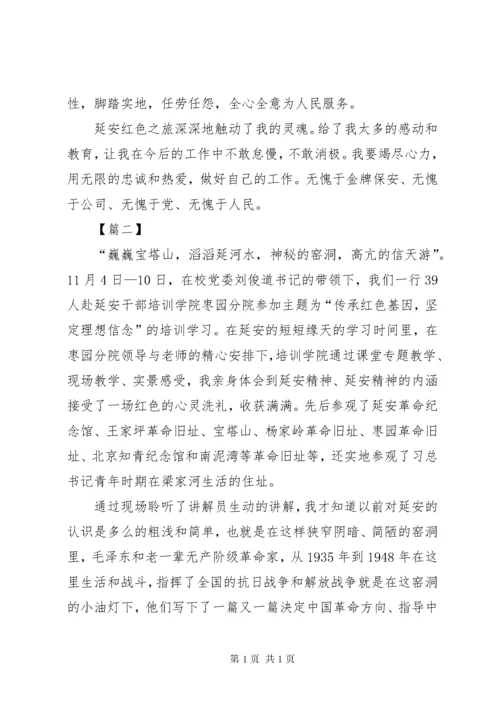 延安红色教育学习心得体会5篇.docx