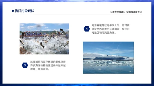 深蓝色简约68世界海洋日全国海洋宣传日PPT